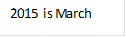 2015 is March